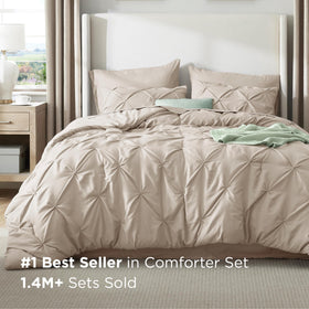 Bedsure 7-piece bed-in-a-bag includes sheets and pillowcases for complete setup.