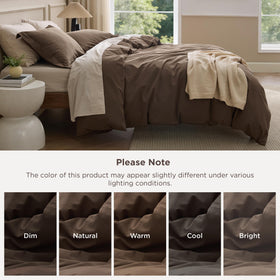 Bedsure duvet cover with 8 corner ties keeps insert securely in place.