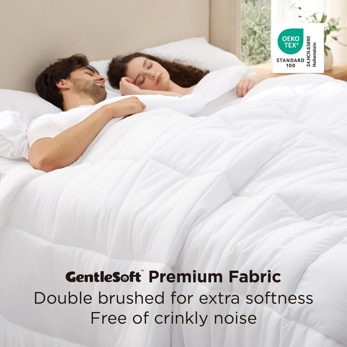 Bedsure eight-tab design on each side keeps a duvet cover secure