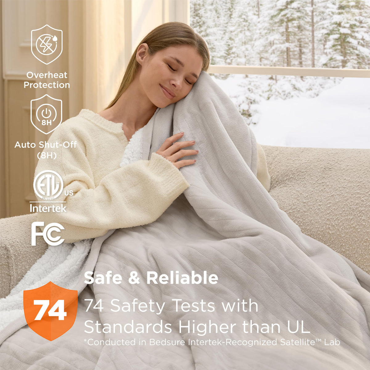 Bedsure eight-hour auto shut-off ensures safe extended warmth.