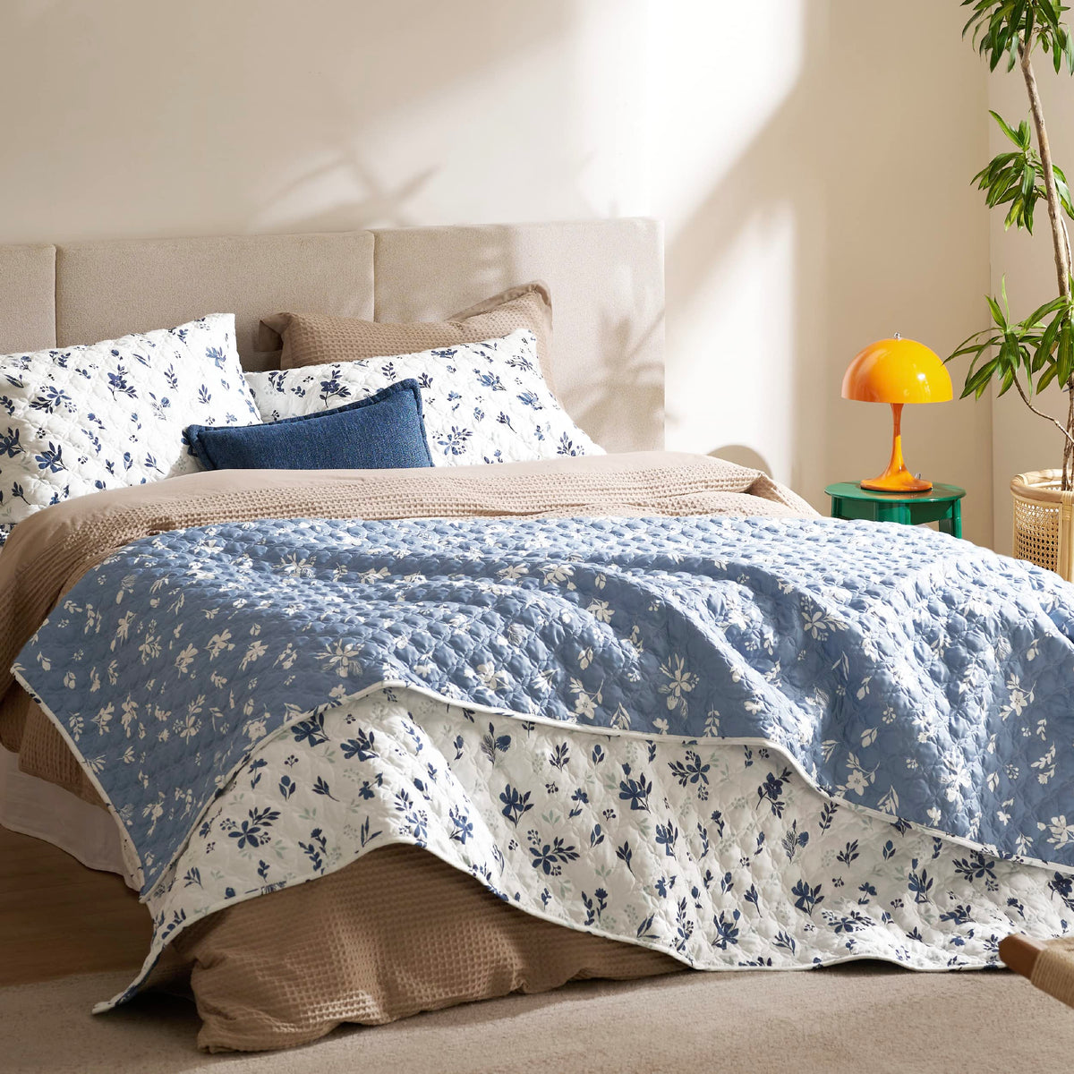 Bedsure machine washable quilt stays neatly stitched and easy to care for.