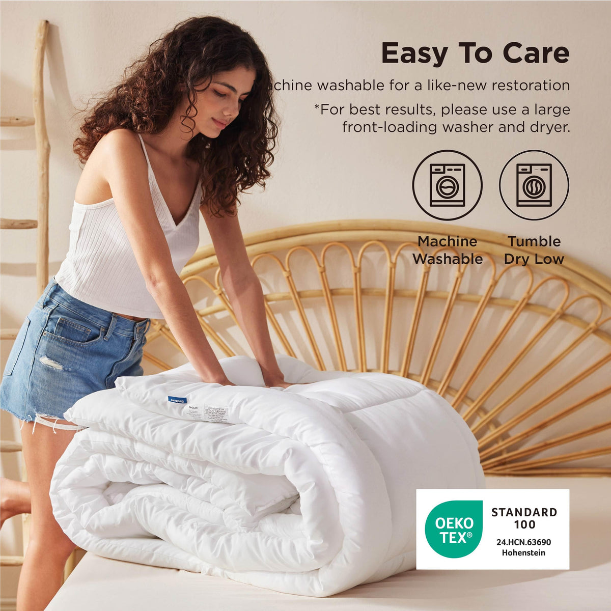 Bedsure all-season warmth and breathability for year-round comfort.