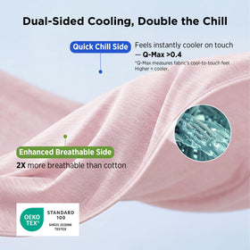 Bedsure arc-chill fabric close-up highlights the instant cooling feel.