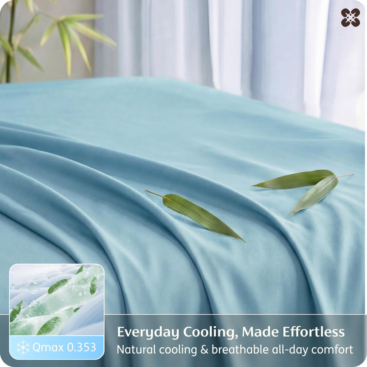 Bedsure weave-detail close-up emphasizes breathable fibers for all-season comfort