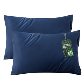 Bedsure bamboo pillowcase close-up showing silky softness and cooling touch