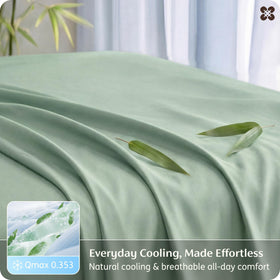 Bedsure bamboo rayon close-up shows silky texture and breathable weave