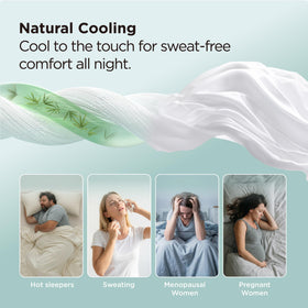 Bedsure bamboo rayon close-up reveals soft silky texture for restful nights