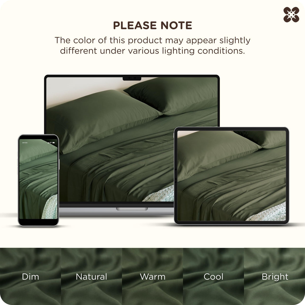 Bedsure olive green bamboo sheets showcase award-winning design.