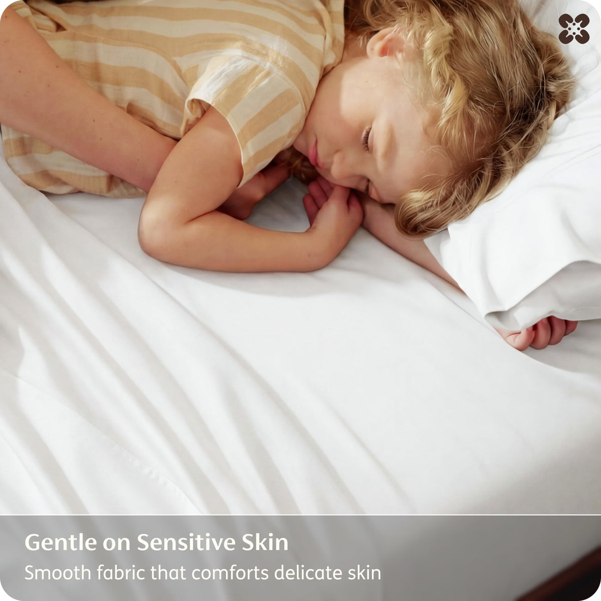 Bedsure bamboo sheets with pocket straps and corner grips for secure fit.