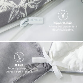 Bedsure bed setup in gray tones complements modern bedrooms.