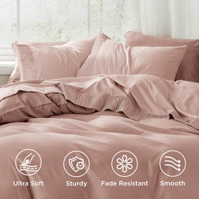 Bedsure bed setup with sheets on a bed highlighting luxurious look