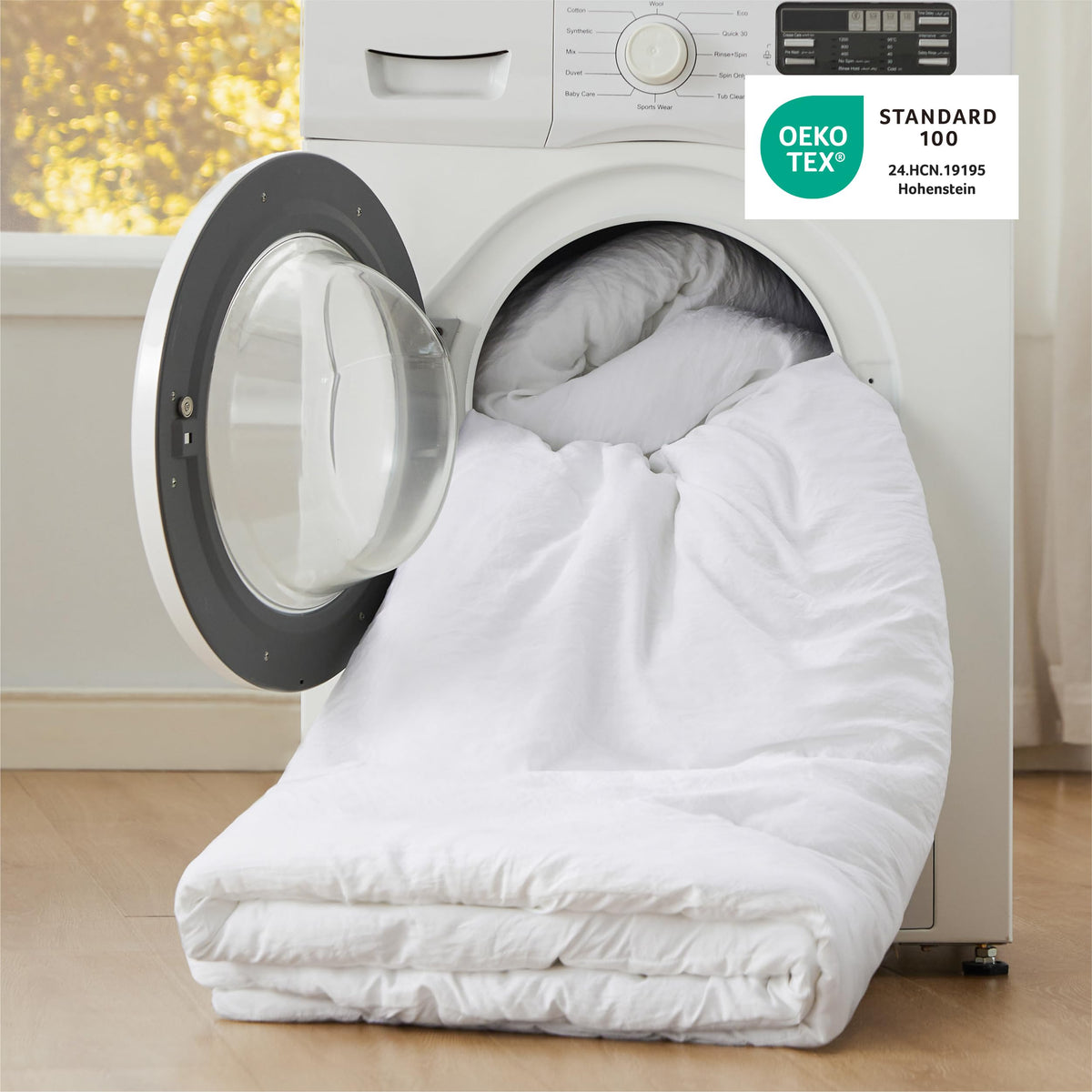Bedsure bedding care in machine wash demonstrates easy maintenance
