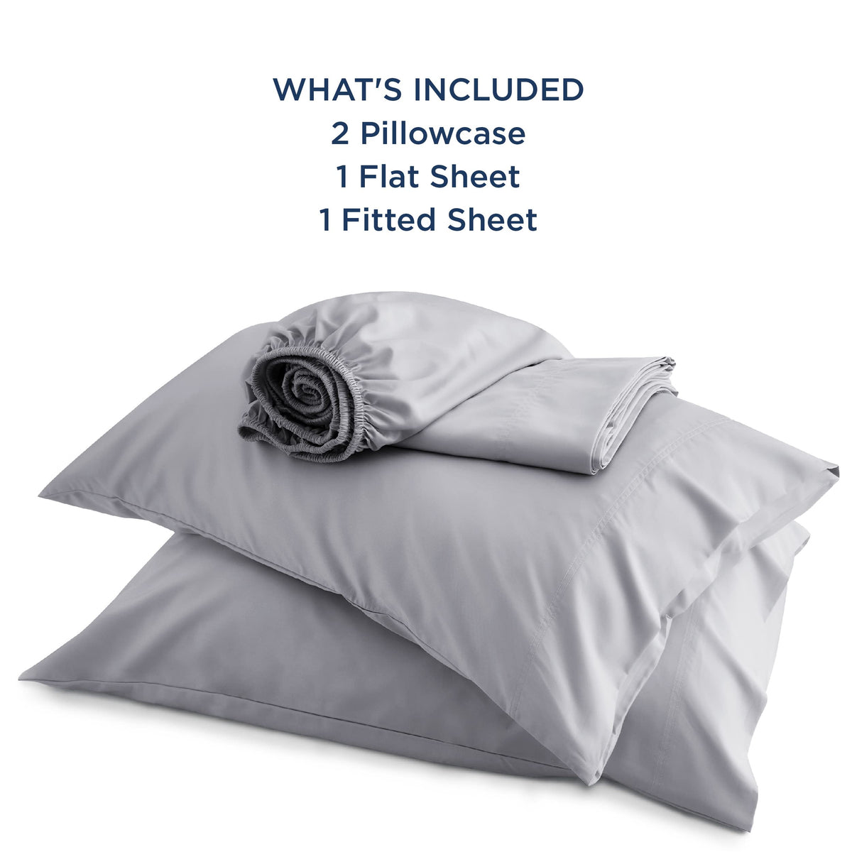 Bedsure bedroom scene featuring silky, breathable bedding on a bed.