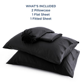 Bedsure bedroom with black bedding, hotel-luxury vibe and breathable comfort for hot sleepers.