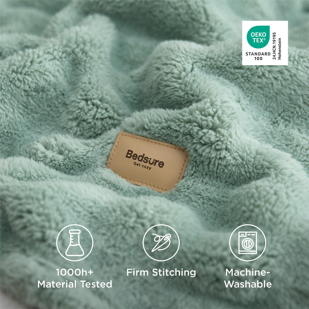 Bedsure bedroom decor blanket styled at the foot of the bed for inviting layering