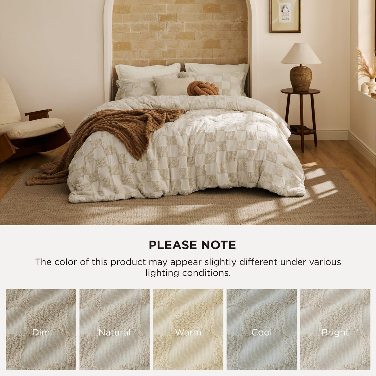 Bedsure beige bedding creates a relaxing, inviting bedroom retreat