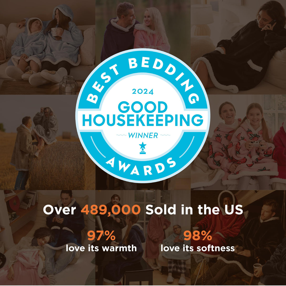 Bedsure Blanket Hoodie arm-free design for unrestricted movement
