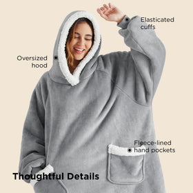 Bedsure blanket hoodie wearable comfort for lounging and reading