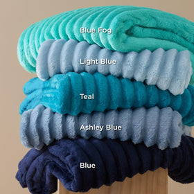 Bedsure Blue Fog fleece blanket being machine washed for easy care