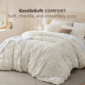 Bedsure boho duvet cover king showing brushed microfiber softness for all-season comfort