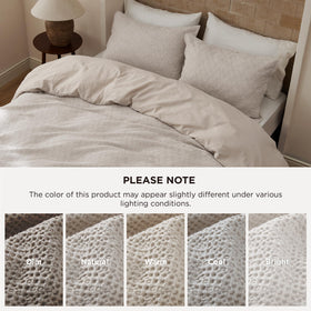 Bedsure breathable 100-percent cotton fabric suitable for all-season use.