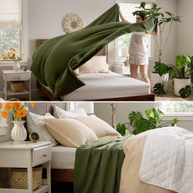 Bedsure breathable cotton blanket delivers natural softness for daily use.