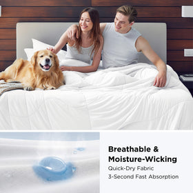 Bedsure breathable fill with rayon for enhanced airflow.