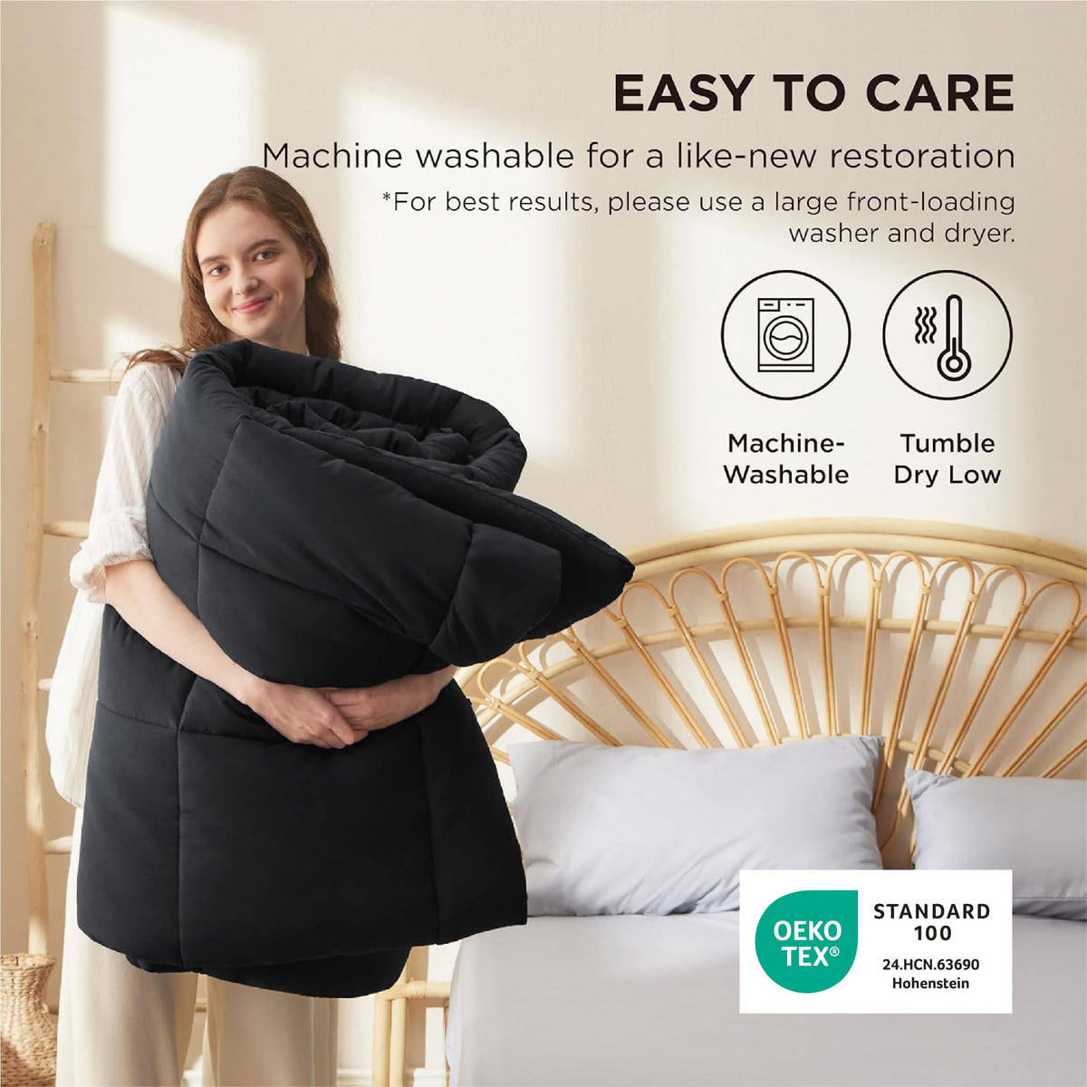 Bedsure breathable, year-round warmth for comfortable sleep.