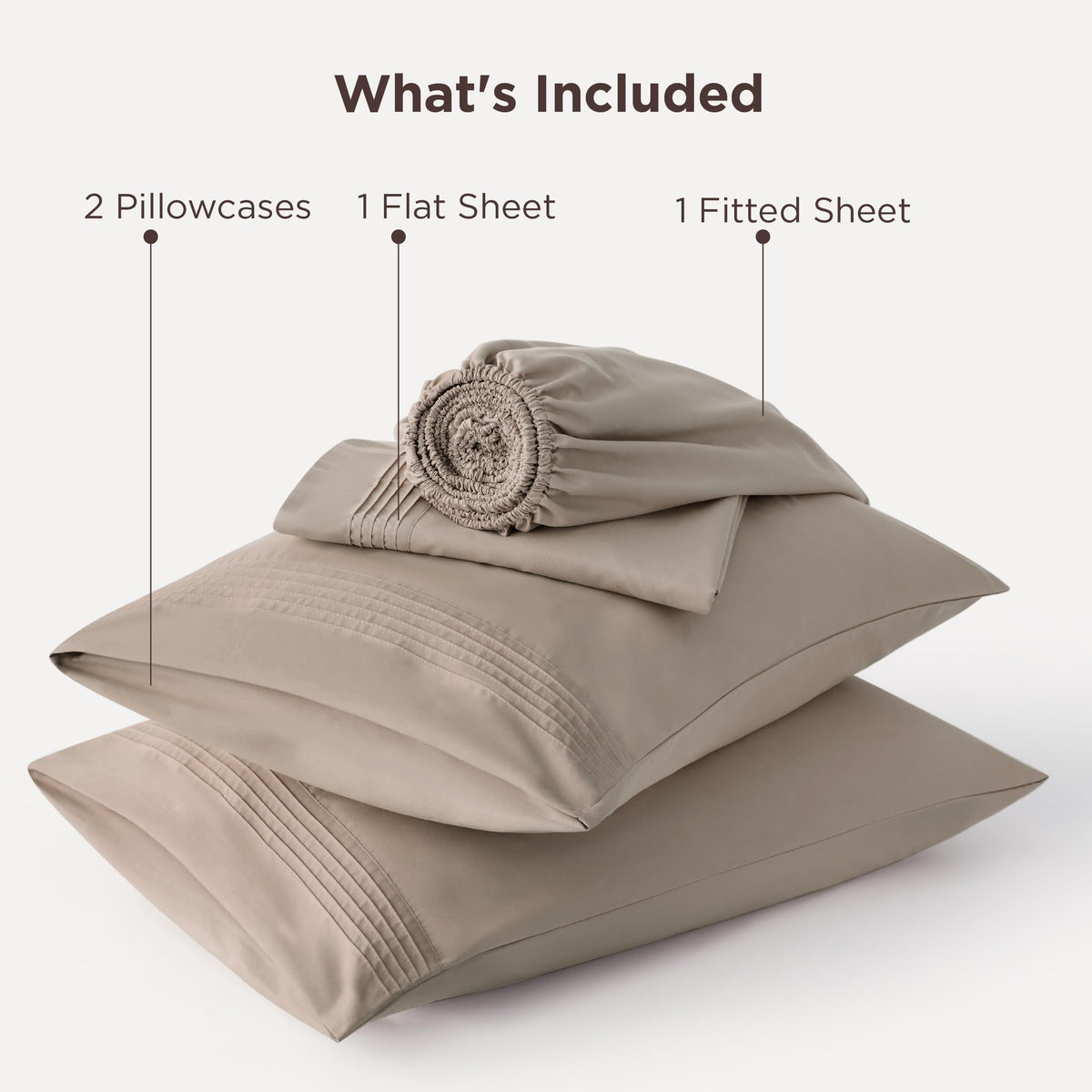 Bedsure brown bedding detail adding warm, inviting bedroom tone.