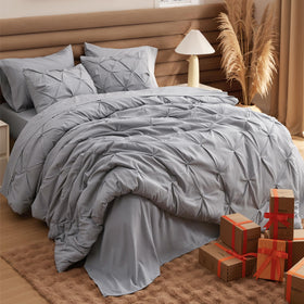 Bedsure California King comforter grey machine-washable and easy-care for busy homes