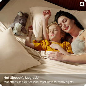 Bedsure California King fitted sheet with 16-inch deep pocket fits deep mattresses securely.