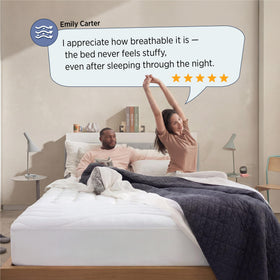 Bedsure quilted honeycomb middle provides even support across bed surface