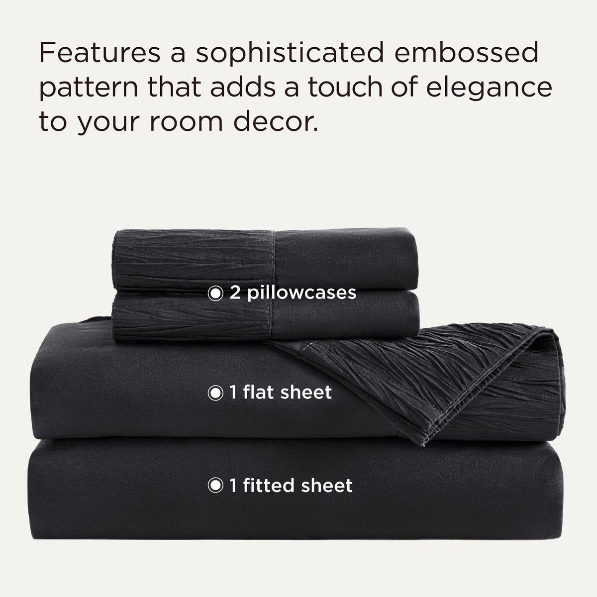 Bedsure ruched pillowcase edge enhances elegance and bedroom decor.