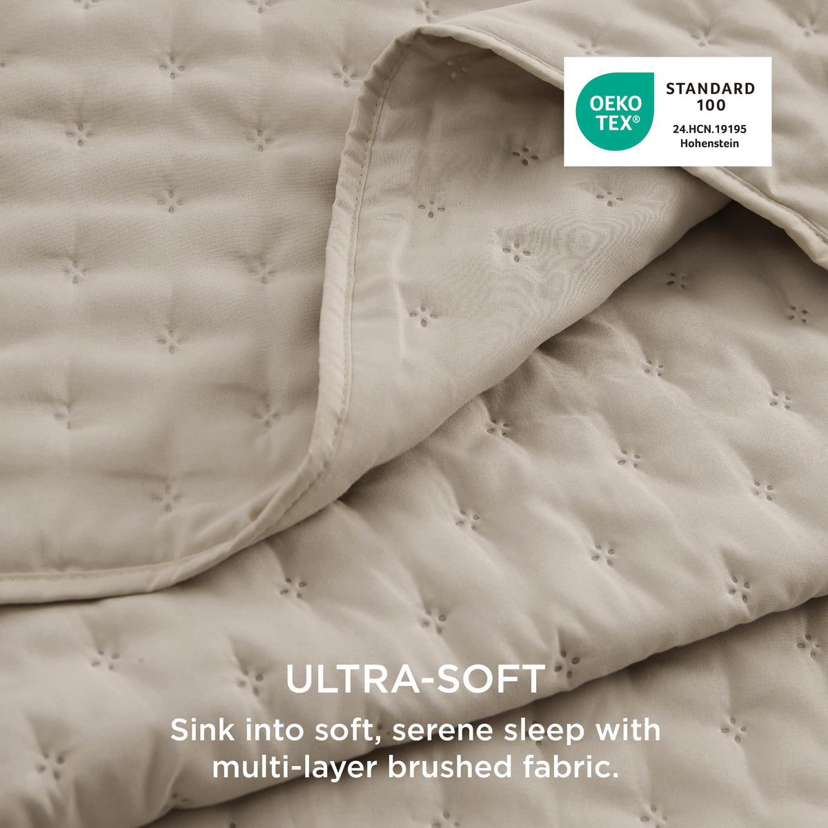 Bedsure California King Quilt with ultrasonic quilting for a smooth, durable surface