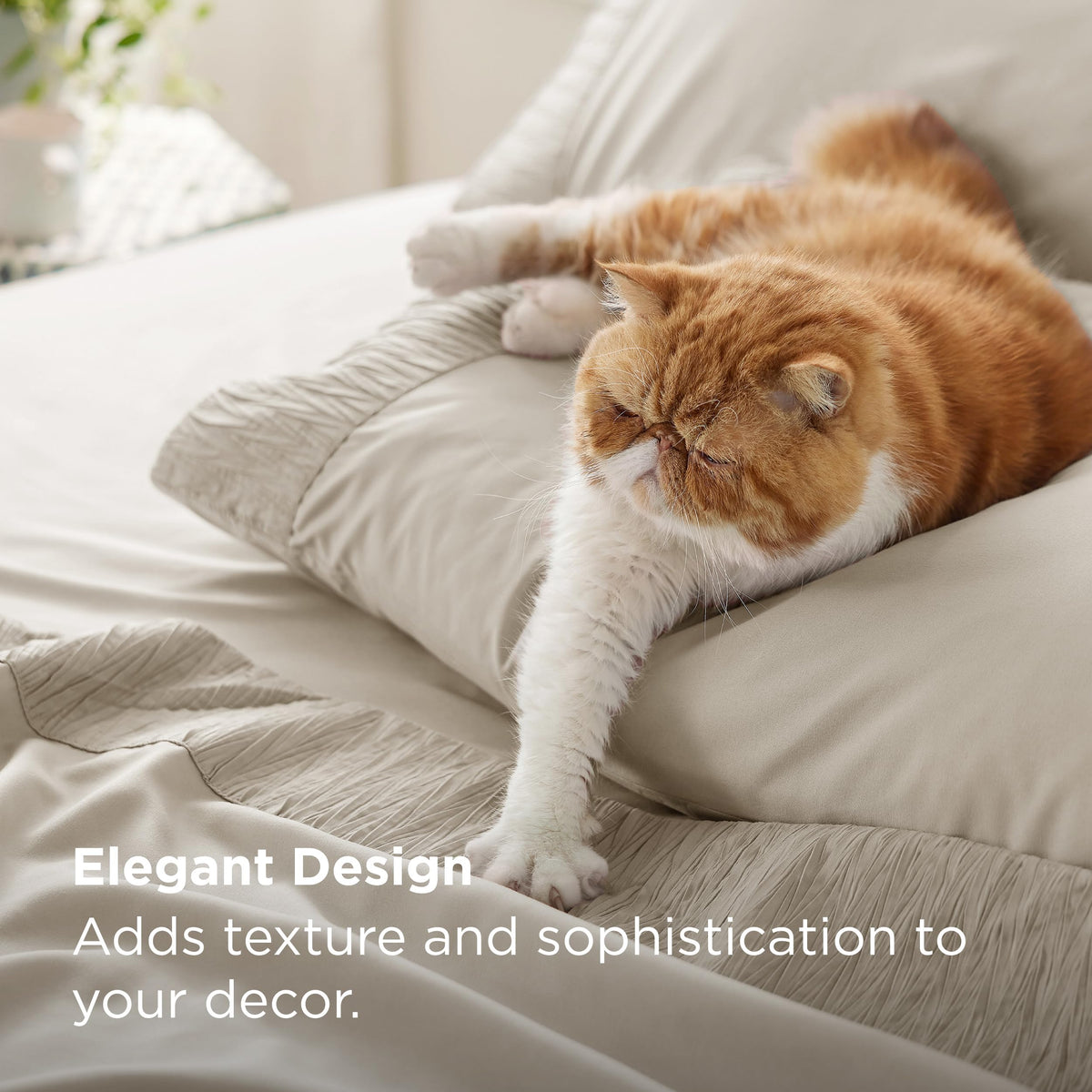 Bedsure ruched-hem pillowcases add stylish border to bedding.