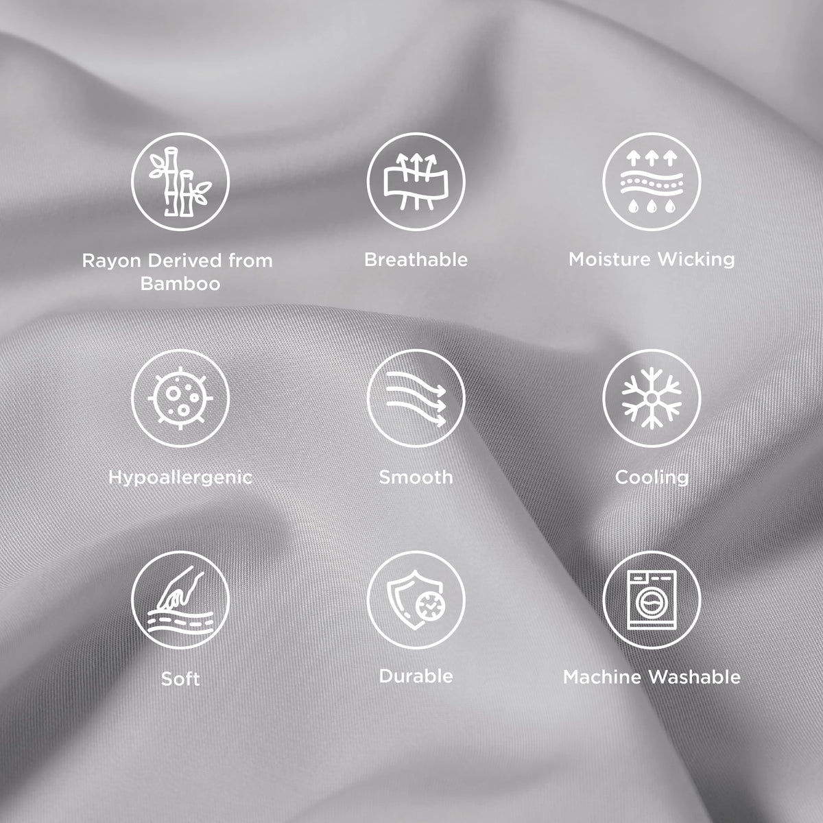 Bedsure care instructions image indicates machine wash and quick dry