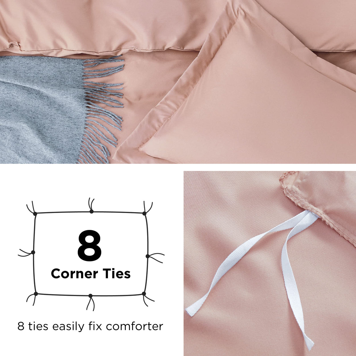 Bedsure care-ready machine washable close-up