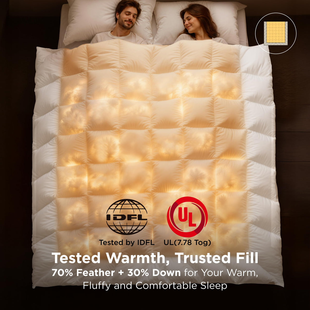 Bedsure cloud-soft fabric duvet insert feels silky and quiet for bedtime.