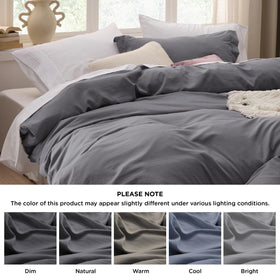 Bedsure color-fast dyeing preserves the dark grey shade
