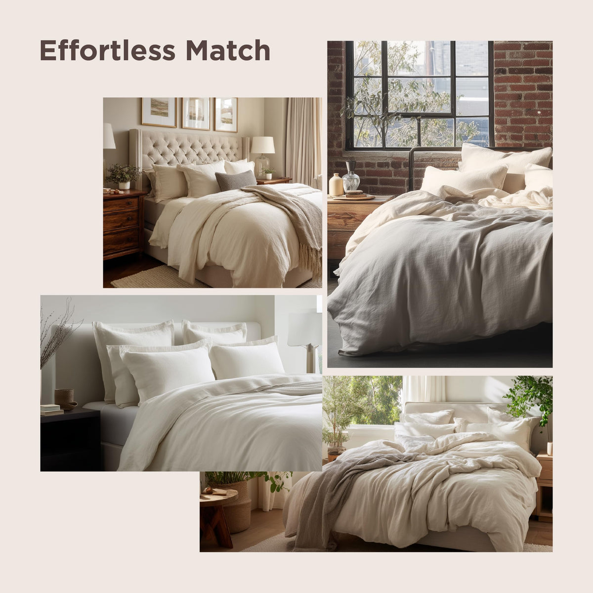 Bedsure color options display to easily match different room decor.