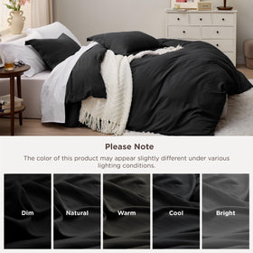 Bedsure duvet cover in rich black complements modern bedroom decor
