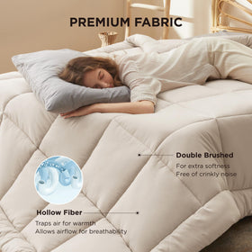 Bedsure duvet insert with eight tabs anchors securely inside a duvet cover
