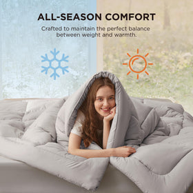Bedsure breathable GentleSoft fill offers all-season comfort.