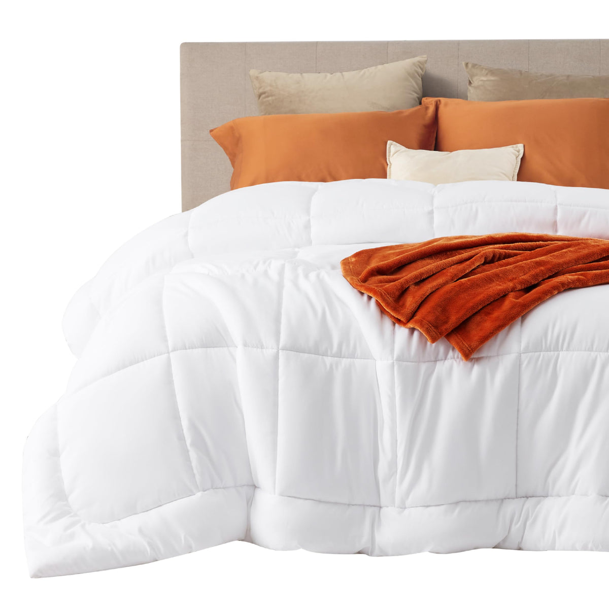 Bedsure comforter duvet insert king size top view showing even warmth