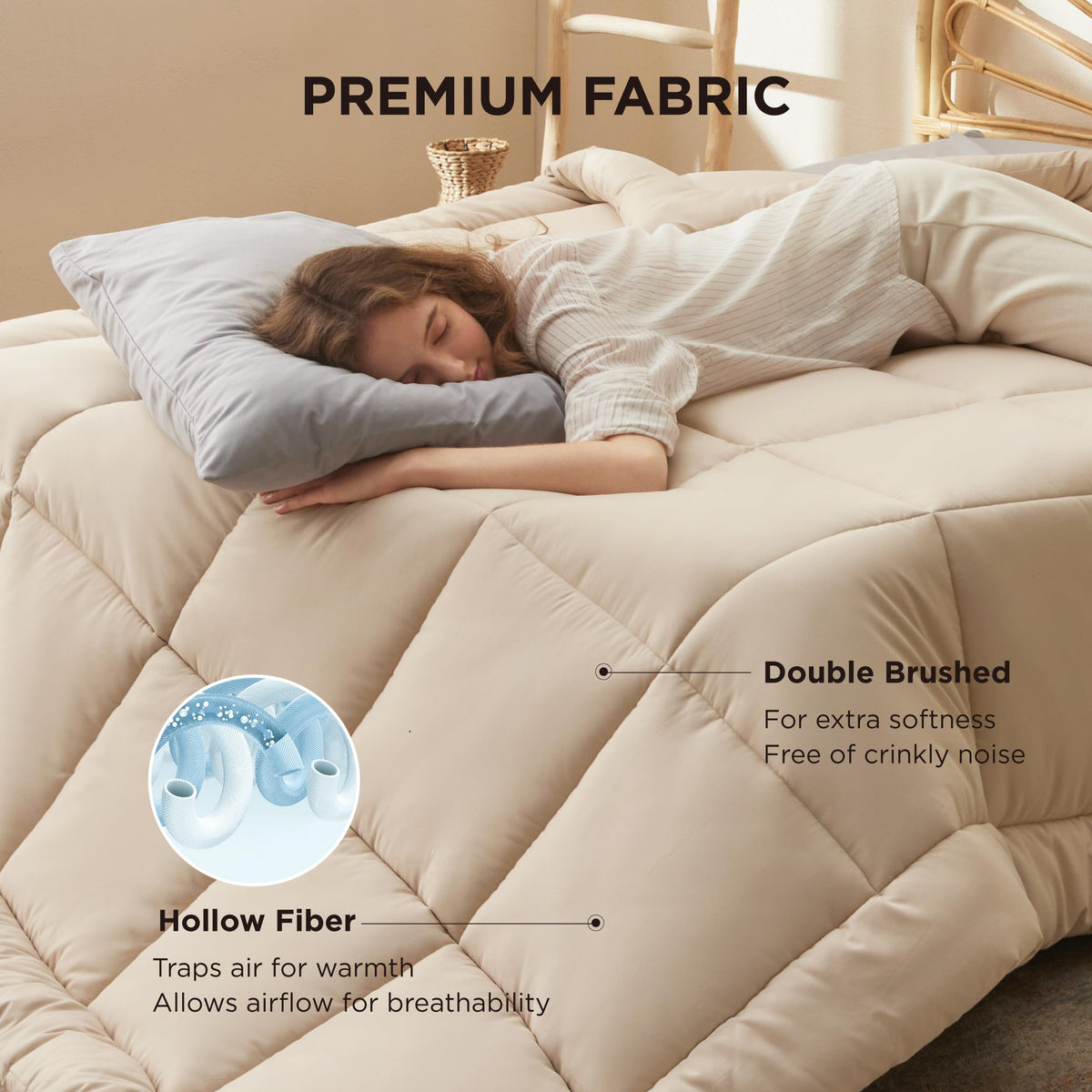 Bedsure box-stitch design keeps fill evenly distributed