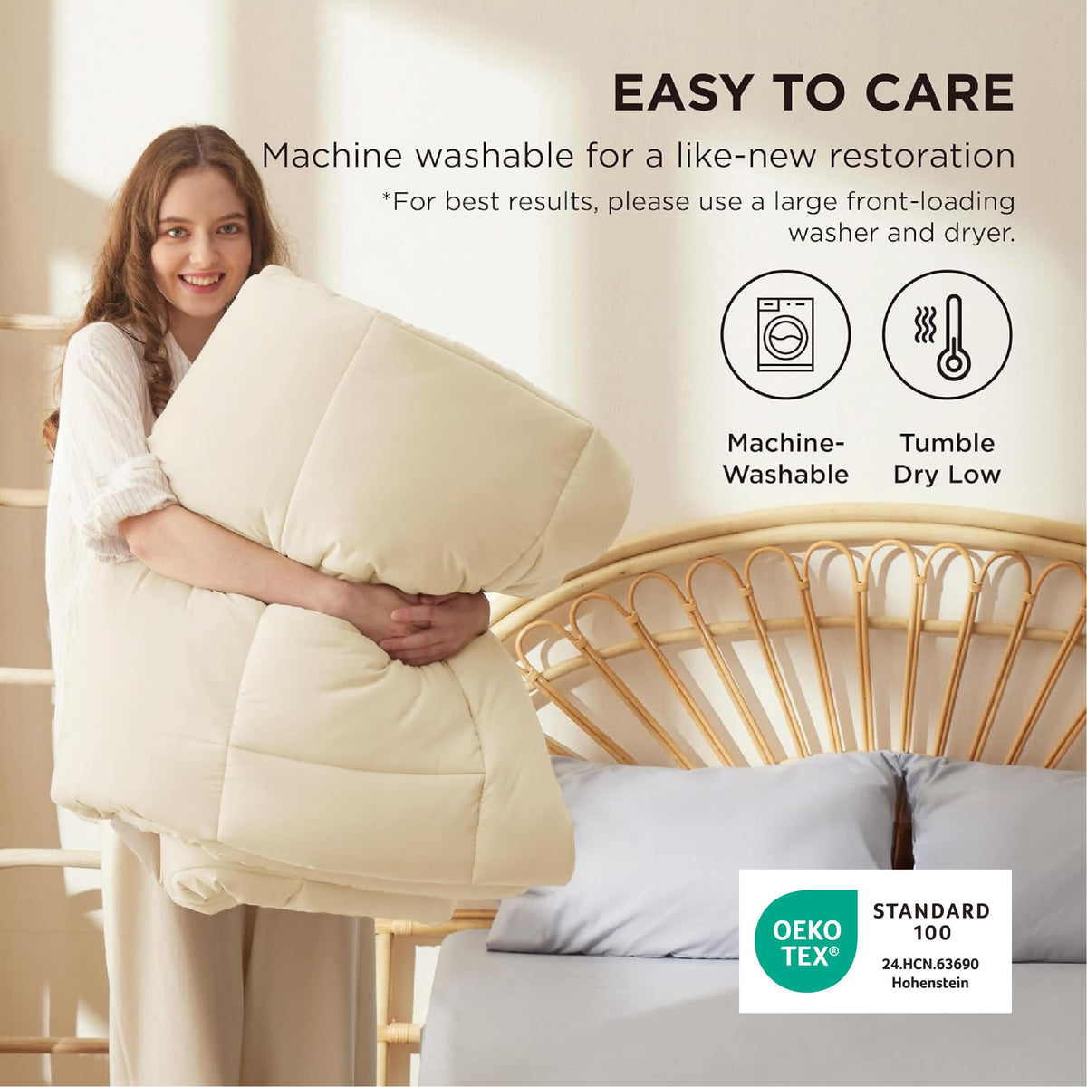 Bedsure durable shell enhances longevity and easy washing