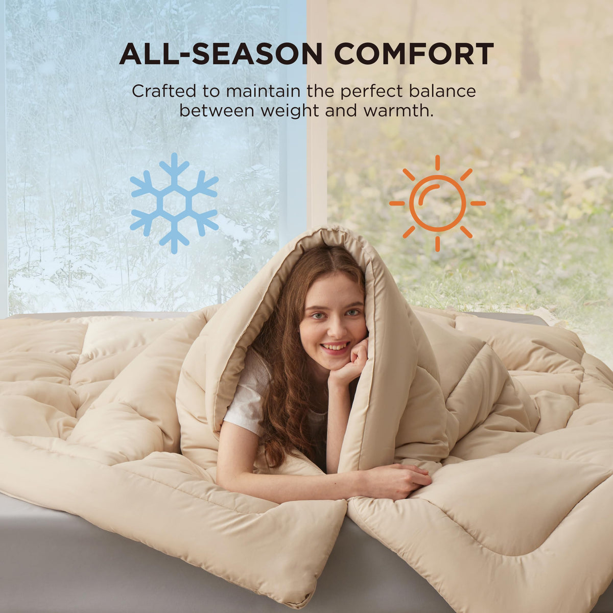 Bedsure eight-tab design for duvet cover compatibility