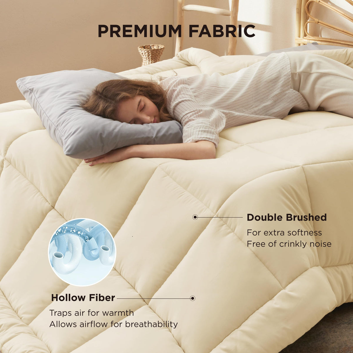 Bedsure eight tabs per side secure a duvet cover for a tidy look