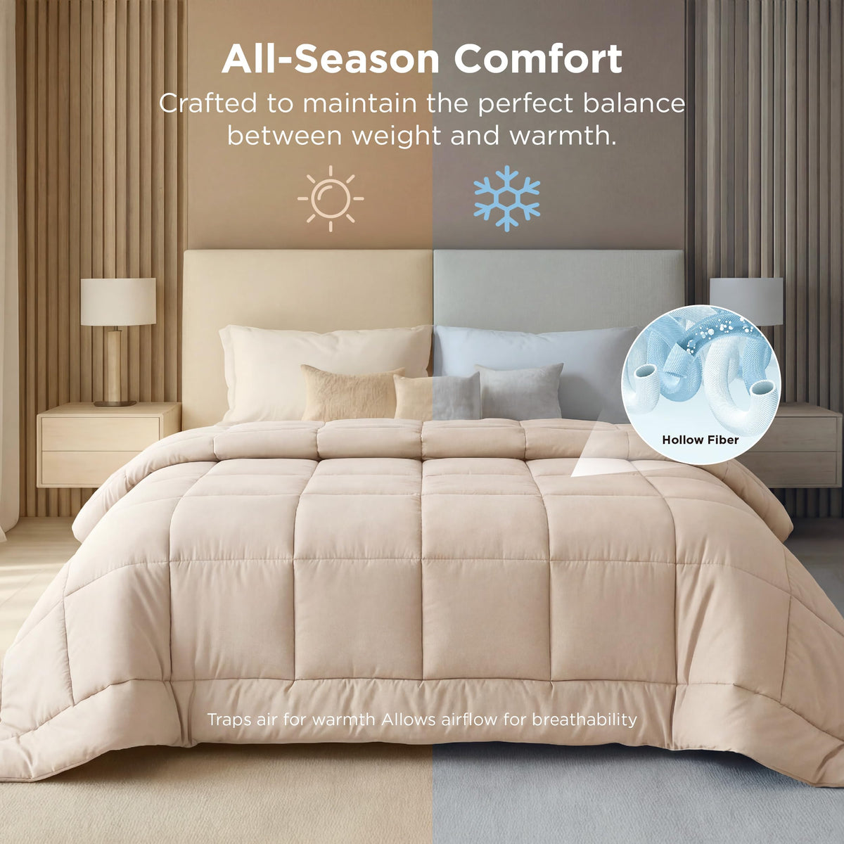 Bedsure GentleSoft fill close-up showing plush breathability