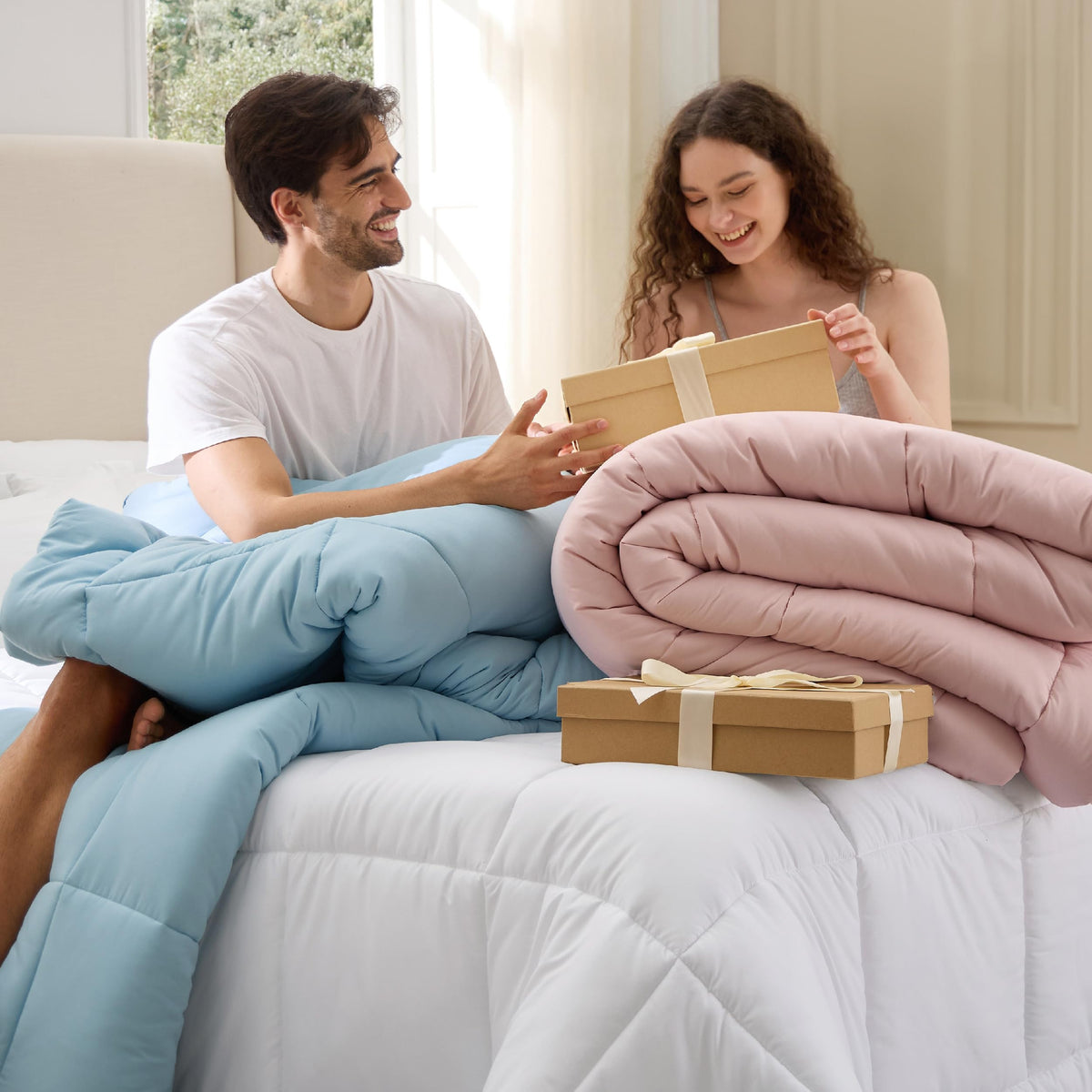 Bedsure luxury-soft shell close-up indicating premium feel for year-round comfort